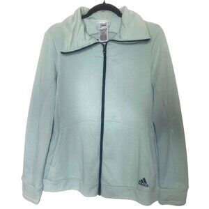 Adidas Womens Size L Mint Green Full Zip Jacket Athlesure
